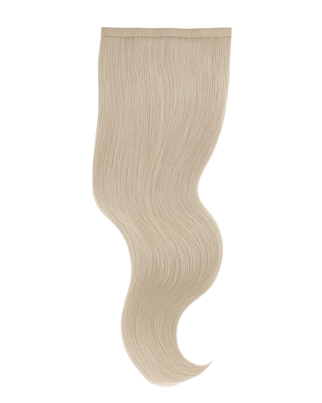Extra Piece Medium Ash Blonde 24A hair extension weft with smooth, silky texture and natural wave pattern for seamless blend.
