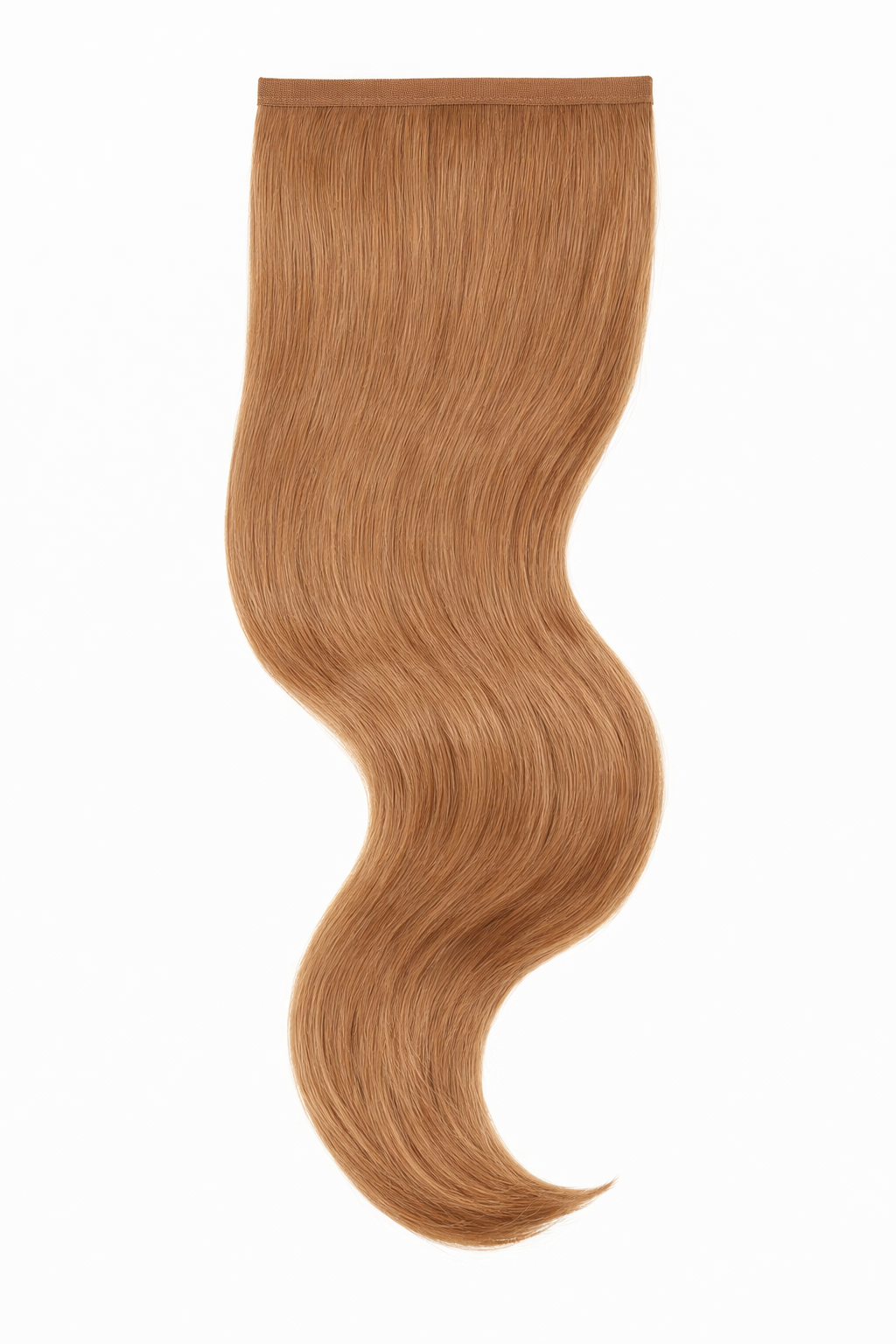 Extra Hair Extension Piece - Auburn #30, smooth wavy hair extension with natural auburn color for volume boost and seamless blend