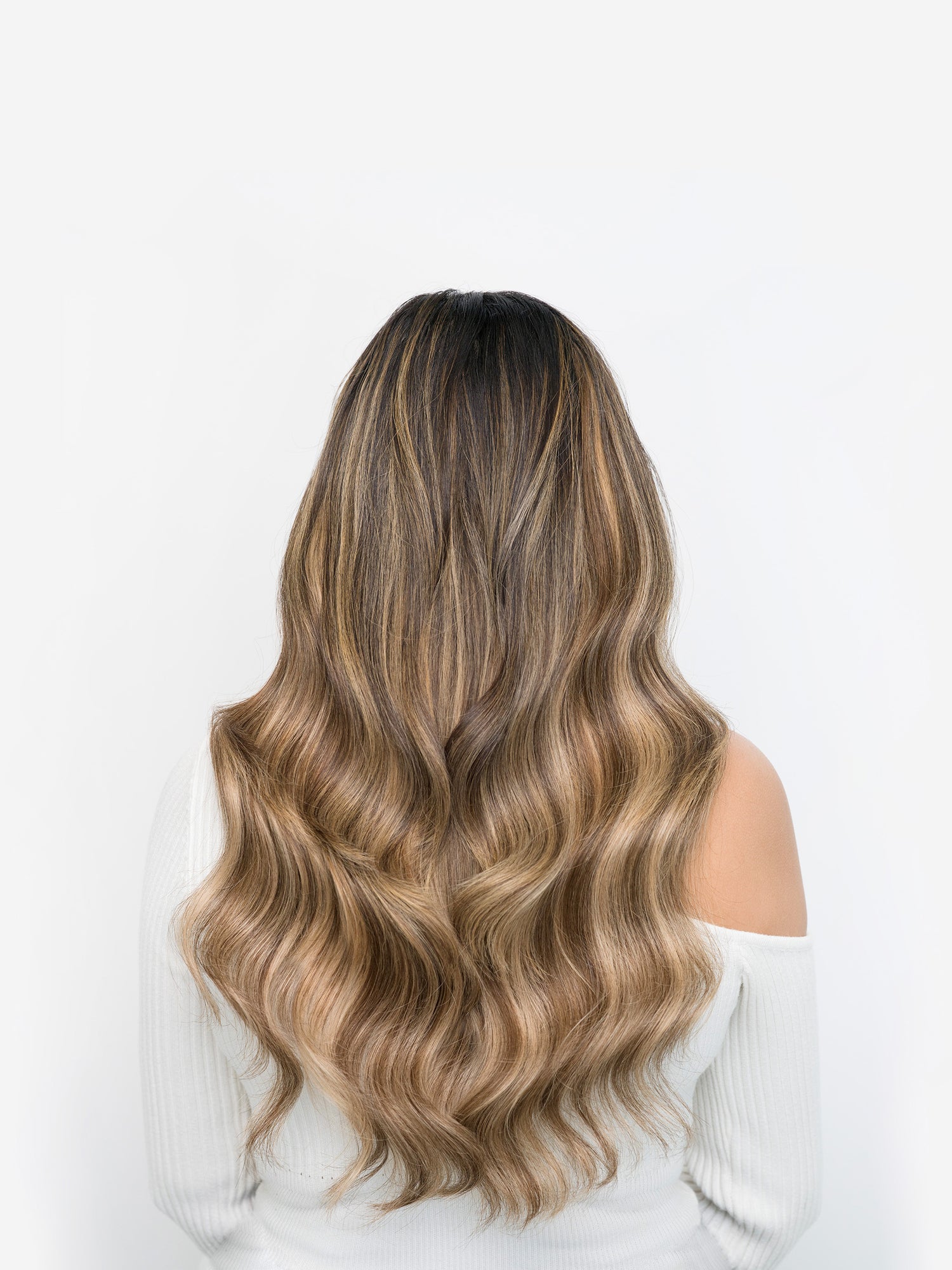 Extra Hair Extension Piece - Dark Brown & Blonde Mix 