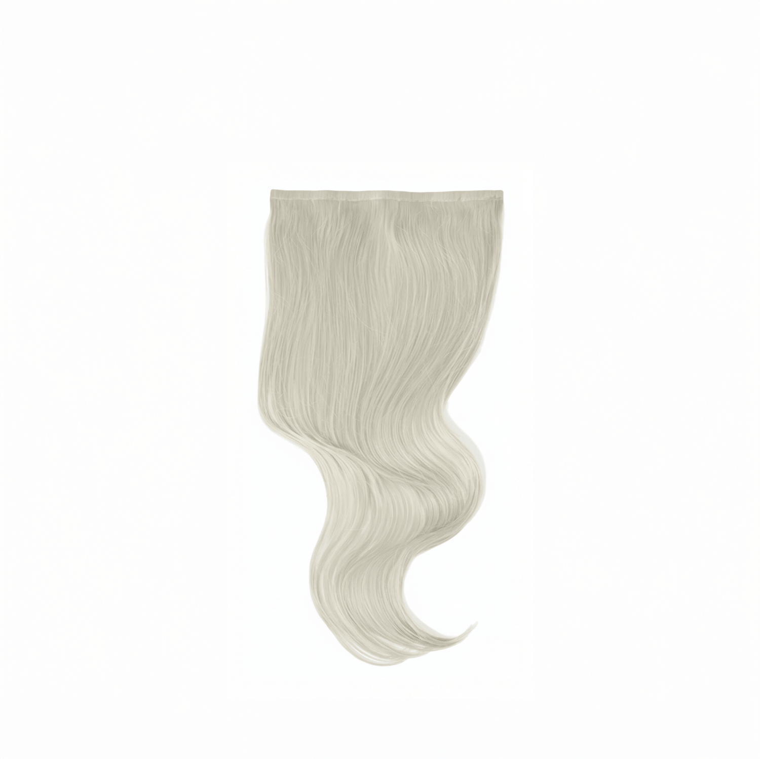 Soft wavy platinum hair extension designed for seamless volume boost with the Extra Hair Extension Piece - Platinum