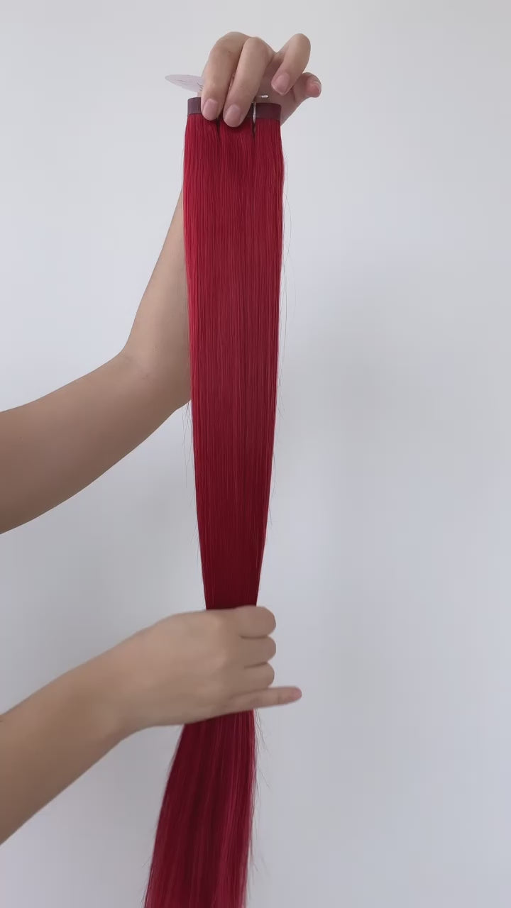 Bright Red - Muse DIY Tape-In Extensions (100% Remy Human Hair)
